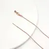 Pin de Color Duradero Chapado en Oro de 18 Quilates, Cadena Universal para Clavícula con Cuentas Colgantes, Cadena de Caja, Cadena Lisa, Accesorios