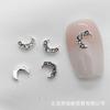 Joyería para uñas de luna incrustada de diamantes aleación perla chica hermosa luz de lujo juguete de uñas de media luna decoraciones diy venta al por mayor