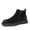 Botas Martin para Homens 2026 Outono Novo Estilo Botas de Couro de Cano Alto Retrô Botas Curtas de Cano Médio Britânicas para Homens Botas de Trabalho para Homens