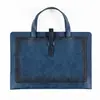 Maletín de Cuero de Gran Capacidad con Hebilla, Bolso de Documentos de Negocios, Bolso Impermeable Portátil para Viajes con Logo, Bolso de Mano para Documentos