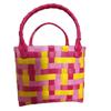 Cesta de Almacenamiento Tejida de Plástico, Cesta de Mano, Regalo para Bebé, Bolsa para Regalo de Luna Llena, Bolsa Cuadrada Pequeña, Bolsa de Playa, Bolso