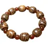 Venta al por mayor de fábrica Pulsera Duobao Tianzhu estilo Xizang ágata viejo escama de dragón ágata alto en aceite Pulsera Duobao Tianzhu pulpa vieja envuelta