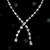 Belleza Plateada S925 plata de ley Europea y Americana industria pesada lujo forma de diamante collar femenino fiesta fiesta accesorios esenciales