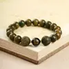 Pulsera de Sándalo Verde Natural Tres en Uno Seis Elementos con Sándalo Verde Tallado y Cuentas de Ágata Buda del Zodiaco, Joyería de Mano de Círculo Único