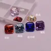 Gema Azul Pequeño Diablo Azul Marino Corte Asscher Piedra Suelta Cuadrada Circonita Wholesale Joyería de Piedras Artificiales Accesorios