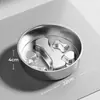 Tigela de Comida de Aço Inoxidável para Animais de Estimação Transfronteiriça Tigela Espessada para Comida de Cachorro Antiderrapante Antiderrapante Tigela de Comida Lenta para Cães e Gatos Suprimentos para Animais de Estimação