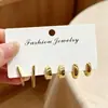 Novedades de Verano: Delicados Pendientes de Circonita Microincrustada, Juego de Tres Pares, Frescos y Dulces, Pendientes Versátiles y Elegantes con Circonita Microincrustada