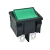 Interruptor de Dispositivo Médico de Segurança CQC KCD5 Seis Pinos Duas Velocidades Verde com Luz 21X25 Rocker 6A250V