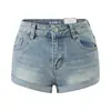263-Pantalones cortos ajustados casuales sexy de estilo europeo y americano con un botón para mujer, nuevos shorts vaqueros ajustados primavera/verano 2026