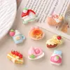 Accesorios de resina de dibujos animados para hacer tú mismo, accesorios de fresa, postre, crema, pegamento, pinza para el cabello hecha a mano, funda para teléfono móvil, hebilla para zapatos, lote de accesorios