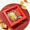 Pingente de Ovelha da Sorte para o Ano da Ovelha, Corrente para Celular com Folha de Ouro, Chaveiro de Bolsa, Enfeite de Carro com Fio Vermelho, Brinde Promocional