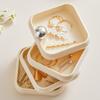 Caja de joyería giratoria estilo ins para el hogar, tocador, joyería, aretes, anillos, joyería de aspecto elegante, caja de almacenamiento multicapa