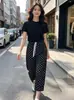 Calças Pantalona Tendência 2026 Algodão Seda Calças Cropped Versátil para Casa e Uso Externo Muitos Padrões Atacado