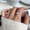 Anillo de Nudo de Amor Nicho Personalizado para Mujer, Simple Estilo Ins, Lujo Ligero, Anillo de Dedo de Alta Gama, Versátil, Anillo de Dedo Abierto