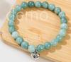 Pulsera trenzada de corazón de cebra rosa de 8 mm para voleibol y fútbol, pulsera de cordón elástico, venta al por mayor en Amazon