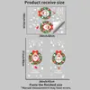 Adesivo Eletrostático Duplo de Natal com Combinação de Papai Noel e Boneco de Neve, sem cola, não danifica o vidro, adequado para janelas da sala de estar, decoração de atmosfera festiva