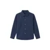 Camisa infantil marrón, camisa de manga larga multicolor para primavera y otoño, top versátil de color liso para niños, uniforme escolar