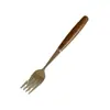 Palillos y Cucharas de Madera Cilíndricos con Mango de Madera Color Azúcar para Alitas de Pollo para Estudiantes y Trabajadores de Oficina para Llevar su Propio Vajilla Portátil de Tres Piezas al Salir