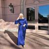 Suministro directo de fábrica Ido Europa y Estados Unidos vestido de talla grande de color sólido vestido bata manga doble cuerno 21042