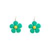 Estilo coreano moderno brincos de gancho de flor exagerada tecidos à mão em ráfia personalidade bloco de cores doces guirlanda floral brincos de nicho joias de ouvido
