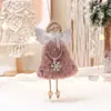 Decoración mini de Navidad para ventana Lana de cedro fieltro simulación adornos material DIY copo de nieve blanco cifrado árbol de Navidad