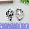 Pulseira Colar Brincos DIY Pingente Folha Folha de Bordo Prata Antiga Retro Liga Oca Acessórios de Joias