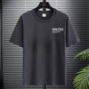 Fabricante Fonte Verão Seda Gelo Secagem Rápida Manga Curta Tendência Fina Solta Esportiva Versátil Camiseta Camiseta Masculina de Manga Curta