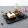 Plato de Madera Maciza Bandeja para Snacks Frutas Madera de Acacia Plato para Refrescos Plato Cuadrado de Madera Maciza de Alta Calidad Disco Soporte para Snacks de Barbacoa