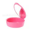 Caja Soporte Dental con Espejo Caja Dental Caja Dental Redonda con Ventilación Caja de Dentadura Postiza de Plástico Caja Dental de Dientes Temporales