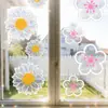 Adesivos de Janela Coloridos Eletrostáticos Transfronteiriços Estilo Girassol Flor de Cerejeira Abelha Absorção Eletrostática Doméstica Adesivos de Janela Impermeáveis Proteção Solar