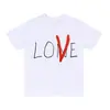 Camiseta manga curta vlone marca de moda feminina Dia dos Namorados limitada mesmo estilo de Wang Yibo v grande moda de rua solta manga curta masculino