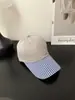 Gorra de Béisbol con Bordado de Letras Estilo Coreano, Bloques de Color de Nicho, Cuadros, Visera, Versátil para Mujer Primavera y Verano, Parte Superior Suave, Gorra de Pico, Moderna
