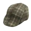 Gorra retro para hombre, boina a cuadros de otoño e invierno, gorra coreana de mediana edad, gorra progresiva informal Joker, venta al por mayor