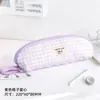 Estojo para Lápis Xadrez de Cachorro Casual Grande Capacidade Bolsa a Tiracolo Bolsa a Tiracolo Multifuncional Bolsa de Papelaria de Alto Valor Pequeno Estojo para Lápis