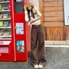 Otoño e Invierno Nuevos Pantalones de Mezclilla Scimitar Retro Americano Versátiles Sueltos Cómodos de Largo Completo Perezosos Caída Adelgazantes Primavera