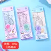 Juego de rana pequeña de 20 cm, cuatro piezas, regla para estudiantes, transparente, juego de papelería de dibujos animados para oficina, aprendizaje en escuela secundaria, venta al por mayor