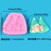 Série de Natal DIY Árvore de Natal Caixa de Presente Sino Meia de Natal Molde de Silicone para Fazer Bolo Fondant de Chocolate