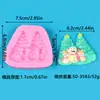 Diy série de natal papai noel boneco de neve letras de presente feliz natal decoração de bolo doce molde de silicone