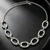 Collar y Pulsera de Cadena Metálica Hueca Geométrica Irregular Inspirados en Diseño Transfronterizo Europeo y Americano, Accesorio de Clavícula de Empalme a la Moda