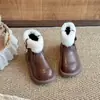 Dr. Infantil. Botas Martens 2026 Otoño Nuevo Estilo Moda para Niñas Botas Estilo Británico Niños Medianos y Grandes Mariposa Botas de Algodón con Felpa Tendencia