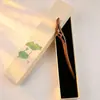 Caja de Regalo para Pasador de Ébano, Pasador de Estilo Chino Tradicional, Accesorio para el Cabello Hanfu, Accesorio de Moda, Adorno para el Cabello, Pasador para Recogido, Sensación de Alta Gama