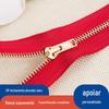 Zíper de metal nº 3 nº 5 dentes redondos dentes comuns dourado claro platina latão brilhante de pistola cauda aberta cauda fechada acessórios de vestuário atacado