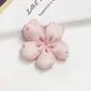 Tecido Rosa Doce de Início de Verão Pérola Flor Enchimento de Algodão Costurado à Mão Cabeça de Flor de Cinco Pétalas, Acessórios para Bolsas e Roupas