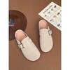 Casual all-Match plataforma chinelos femininos agasalhos primavera e outono 2023 novos chinelos de aumento de altura meia retro slip-on bokenshoes
