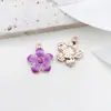 1 Colgante Morado con Goteo de Aceite Estilo Coreano DIY Pulsera de Aleación de Zinc Colgante para Collar Pendiente Colgante para Llavero Accesorios de Joyería