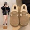 Botas de Nieve Cortas Birkenstock de Suela Gruesa para Mujer, Forradas de Lana, Cálidas, Estilo Slip-On de Moda, Nuevo Modelo Otoño e Invierno 2026, Zapatos de Algodón Estilo Frijol