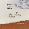 Colección de Pendientes de Pin Recto de Gato Kt con Microincrustaciones de Circonita de Cobre de Dibujos Animados para Mujer, Pendientes Lindos Dulces Geniales de Aguja de Plata para Estudiantes