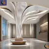 Columnas Personalizadas de Fibra de Vidrio para Decoración de Vestíbulos de Hoteles y Aeropuertos, Columnas de Carga para Salas de Exposiciones Interiores y Columnas Decorativas con Formas Únicas para Instalaciones en Techos
