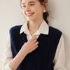 Nuevo Chaleco de Cachemira con Cuello en V para Mujer Otoño/Invierno 2024, Cárdigan de Punto sin Mangas con Diseño Trenzado para Moda en Capas