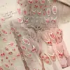 Tisu Flor Seca Rosa Manicura Francesa Simple Pegatina Kx487 Pequeña Fresca Ins Encaje Lazo Pegatina para Uñas